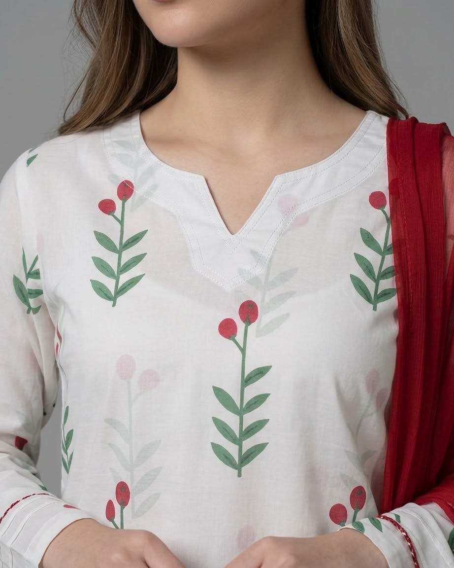 Indian Kurti Printed 3pc