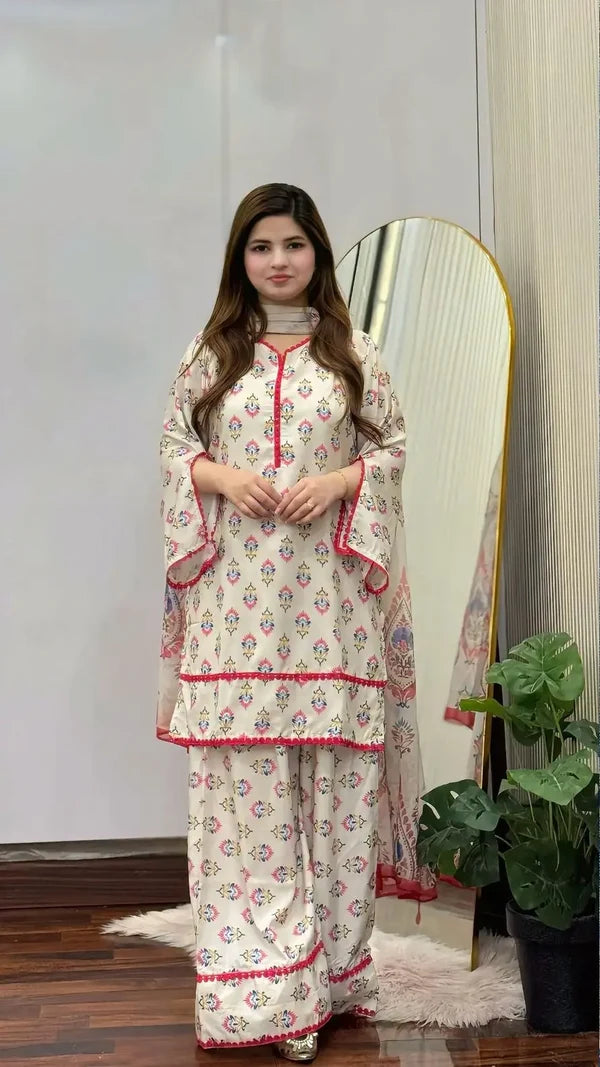 Blush Printed 3pc